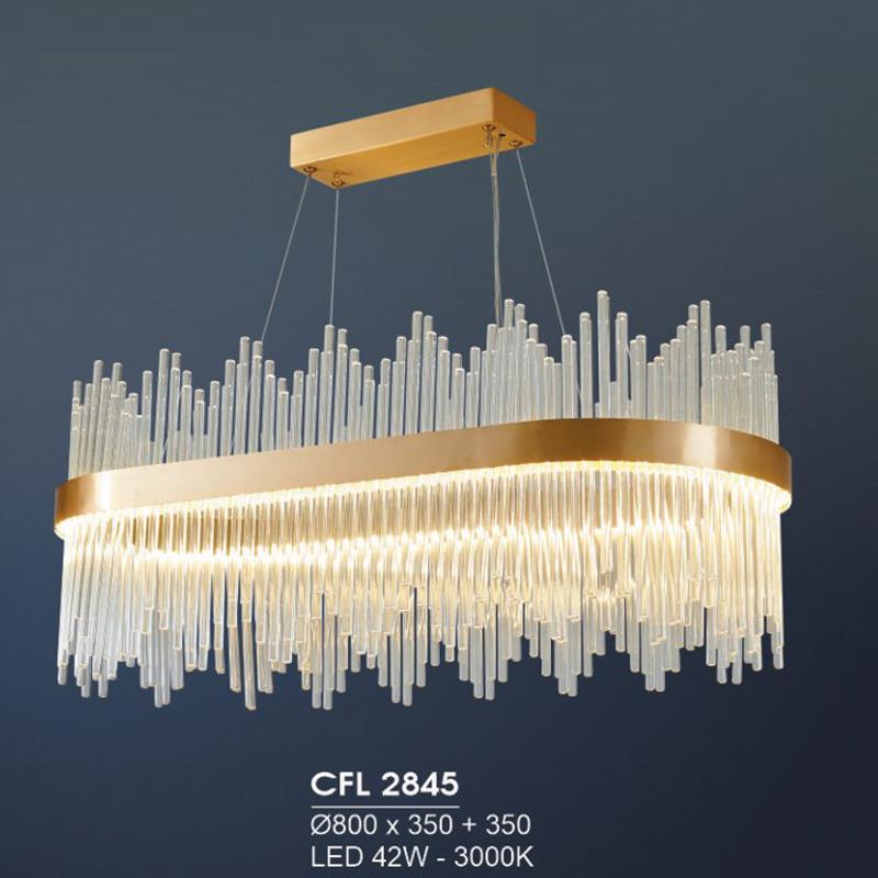 Đèn chùm pha lê Hufa Ø800*H350 + 350 - LED 42W - 3000K