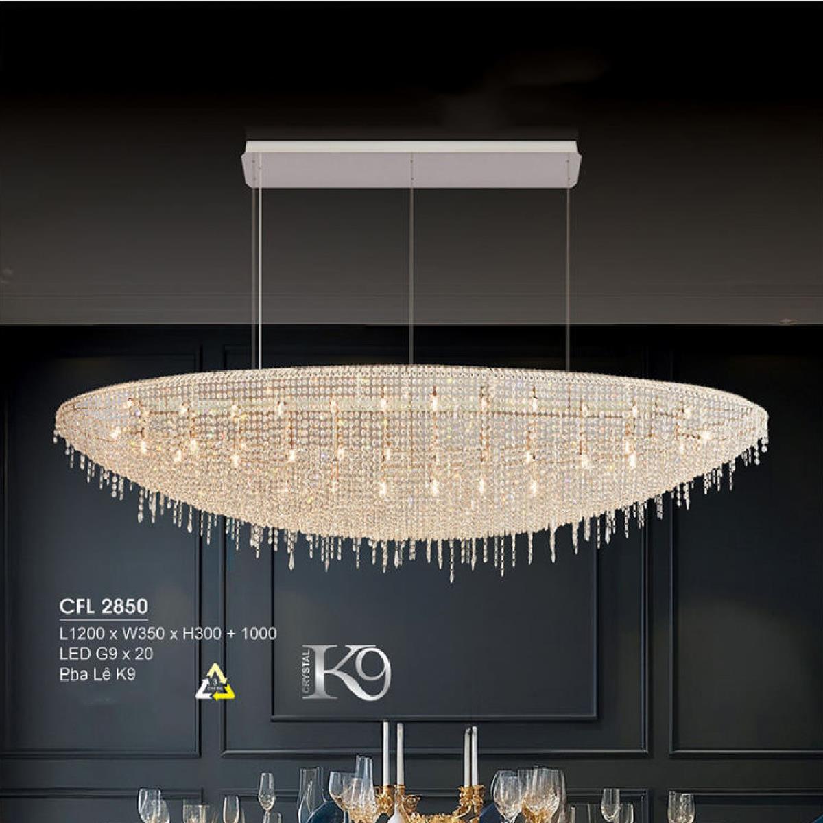 Đèn chùm pha lê Hufa L1200*W350*H300+1000