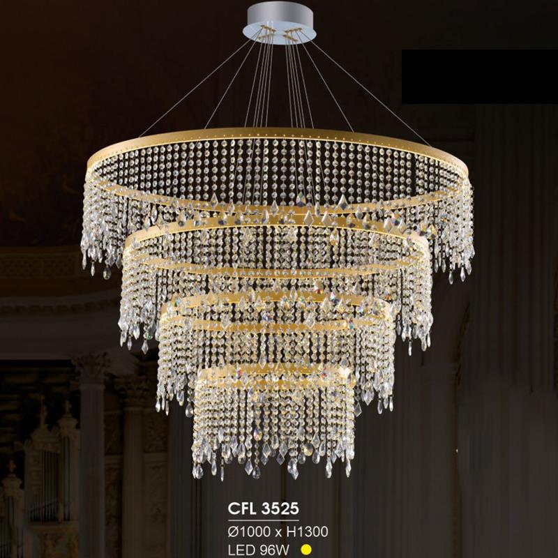 Đèn chùm pha lê Hufa Ø1000*H1300 - LED 96W, ánh sáng vàng