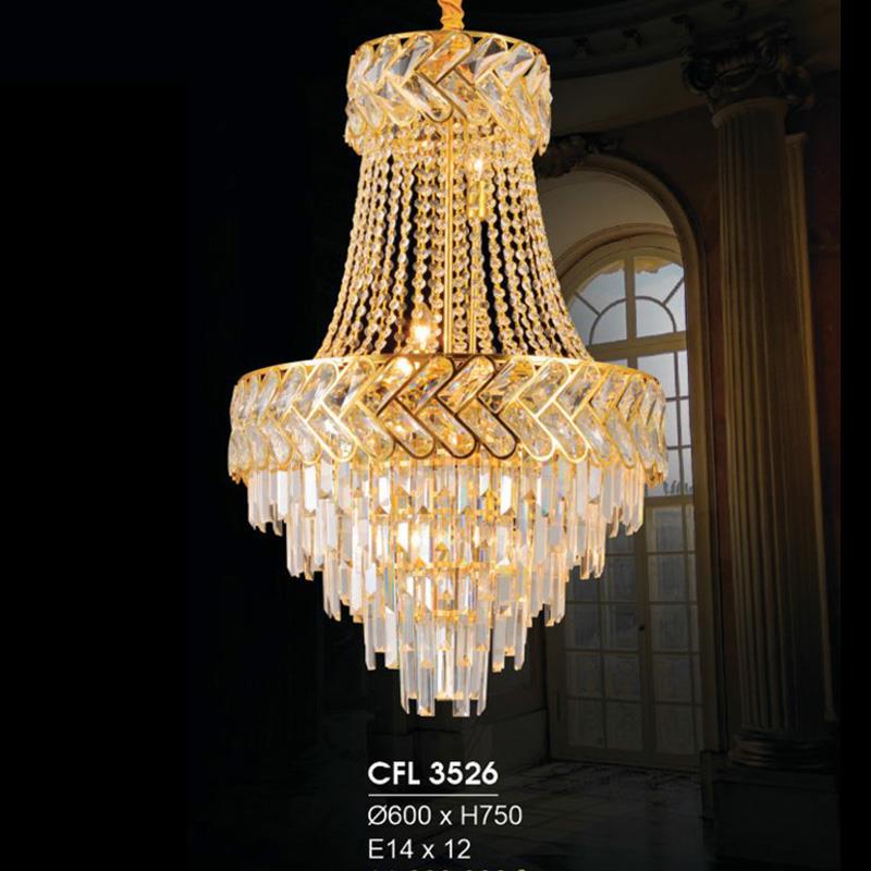 Đèn chùm pha lê Hufa Ø600*H750, E14*12