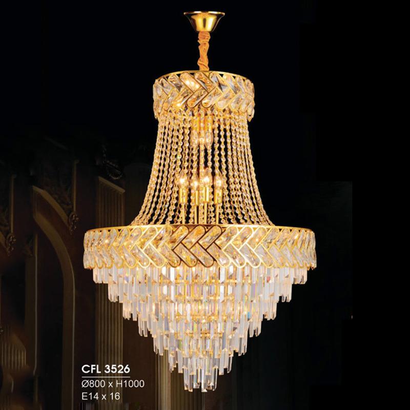Đèn chùm pha lê Hufa Ø800*H1000, E14*16