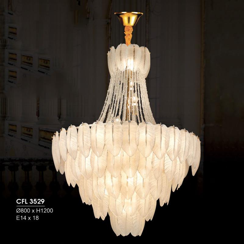 Đèn chùm pha lê Hufa Ø800*H1200, E14*18