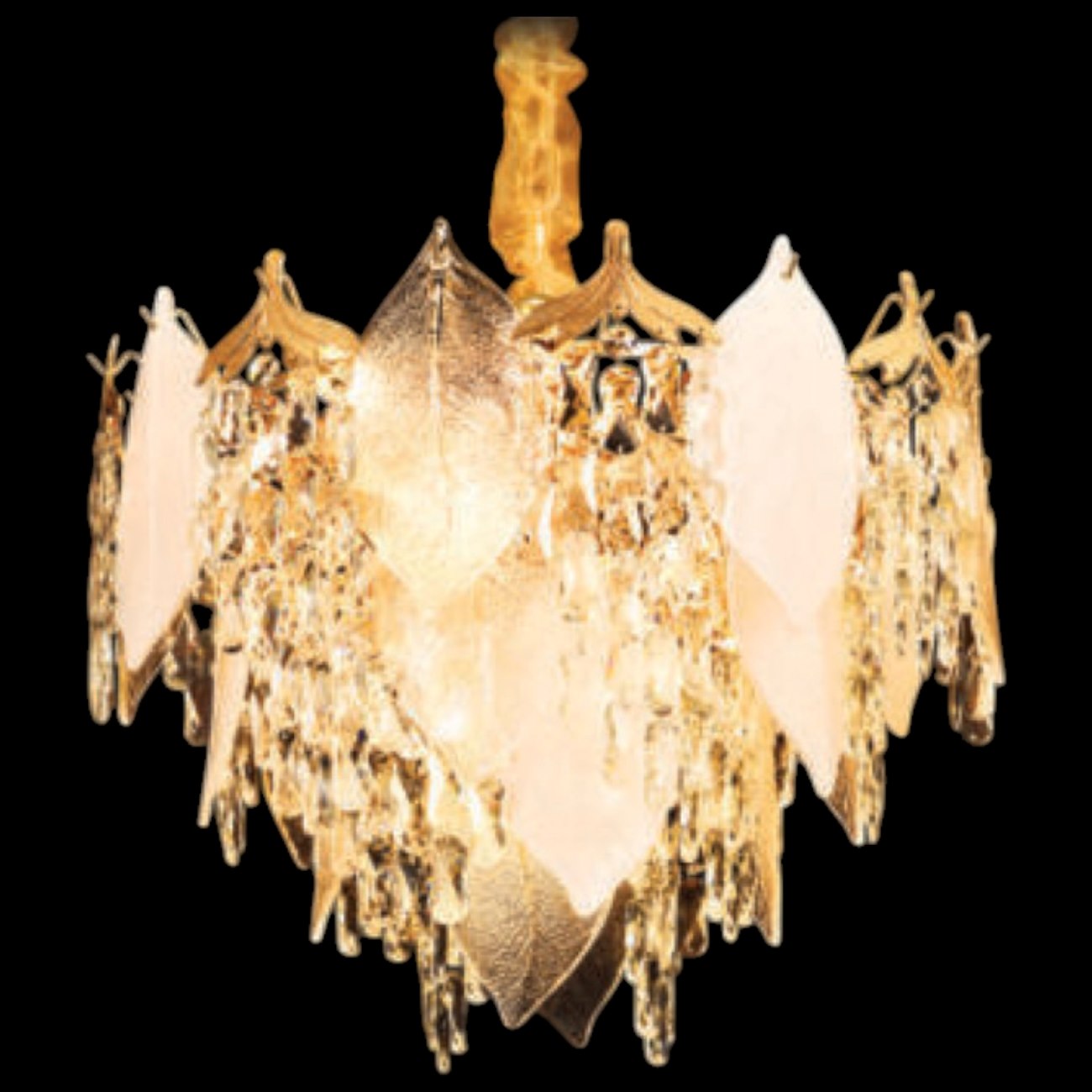 Đèn chùm pha lê Ø600*H480+500 - E14*13 - thẻ pha lê K9