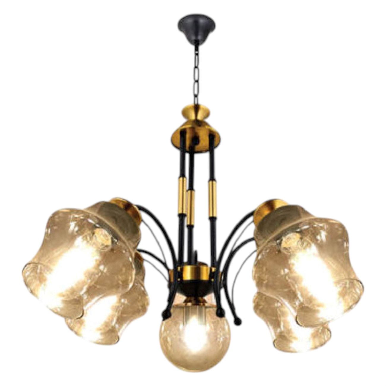 Đèn chùm thủy tinh Andora CH-8871/5+1 Ø600*H450 + 500 E27*6