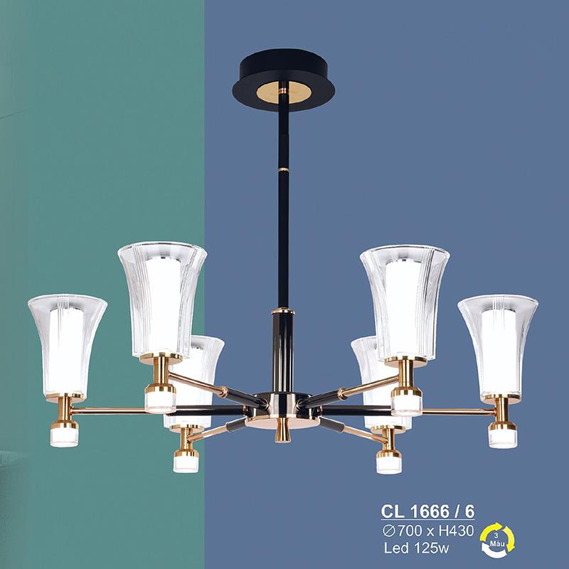 Đèn chùm LED 125W Sano Ø700*H430 - 3 màu ánh sáng