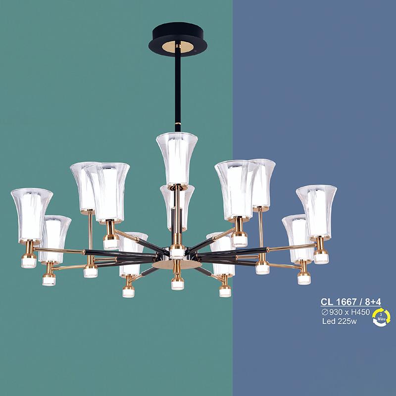 Đèn chùm LED 225W Sano Ø930*H450 - 3 màu ánh sáng