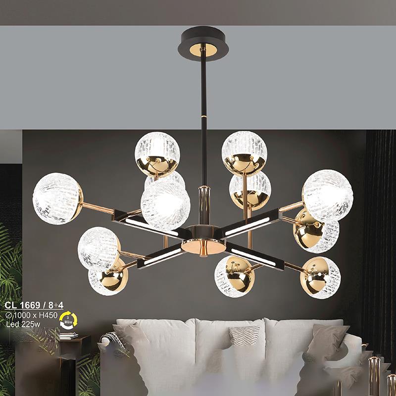 Đèn chùm LED 225W Sano Ø1000*H450 - 3 màu ánh sáng