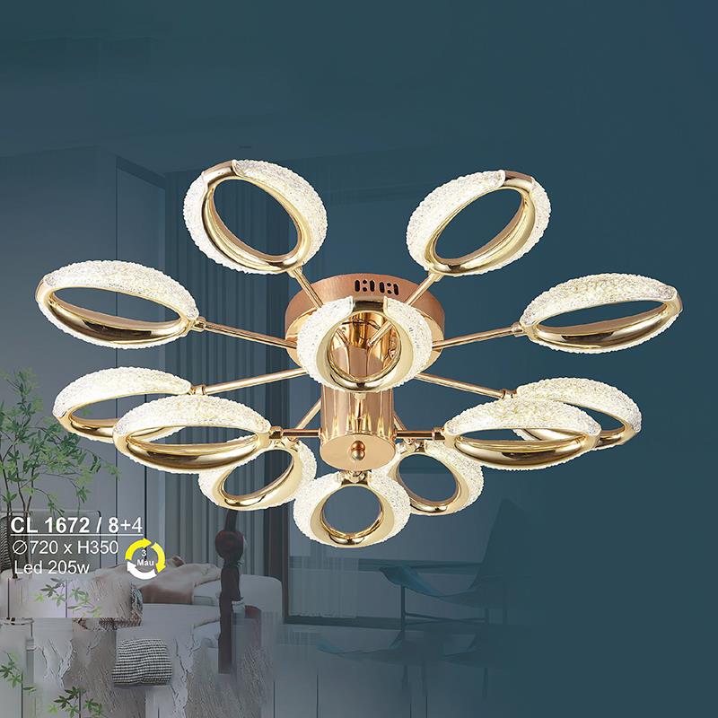 Đèn chùm LED 205W Sano Ø720*H350 - 3 màu ánh sáng