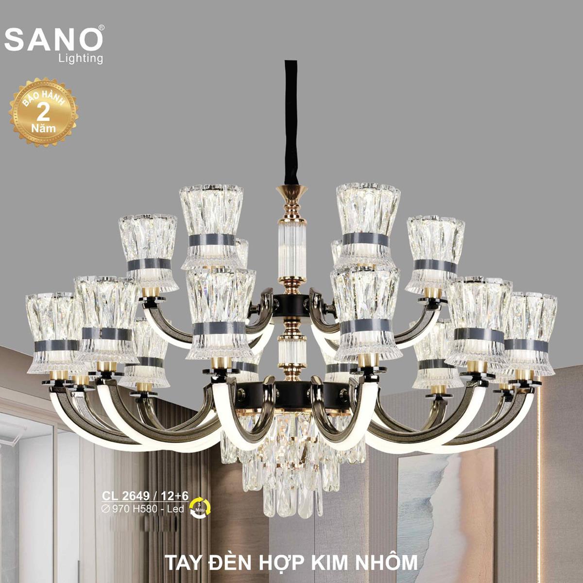 Đèn chùm led Sano Ø970*H580 - 3 màu