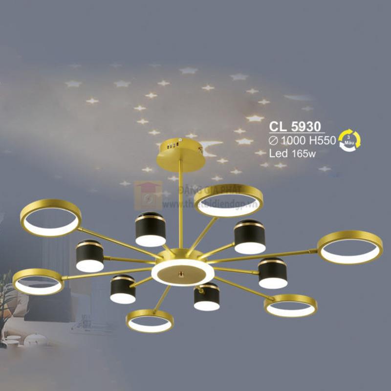 Đèn chùm trang trí Sano Led 165W - Ø1000*H550 - 3 màu ánh sáng