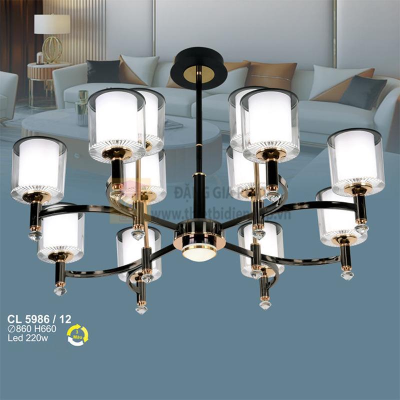 Đèn chùm Sano Led 220W - Ø860*H660 - 3 màu ánh sáng