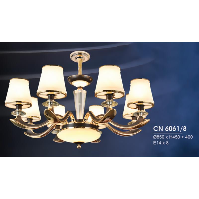 Đèn chùm nến Ø850*H450+400, E14*8