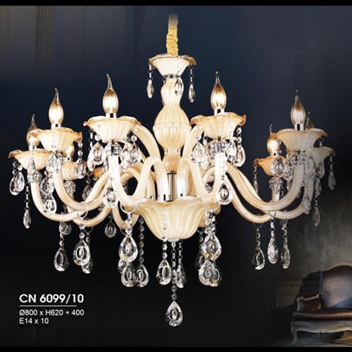Đèn Chùm Nến Ø800*H620+400, E14*10