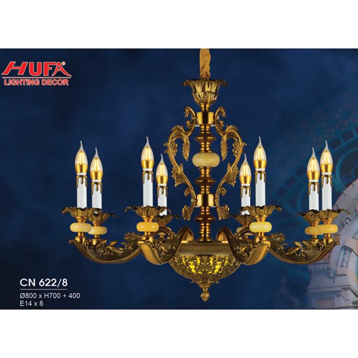 Đèn Chùm Nến Ø800*H700+400, E14*8