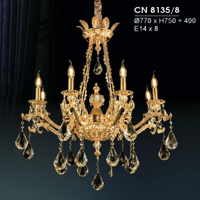 Đèn chùm nến Hufa Ø770*H750+400, E14*8
