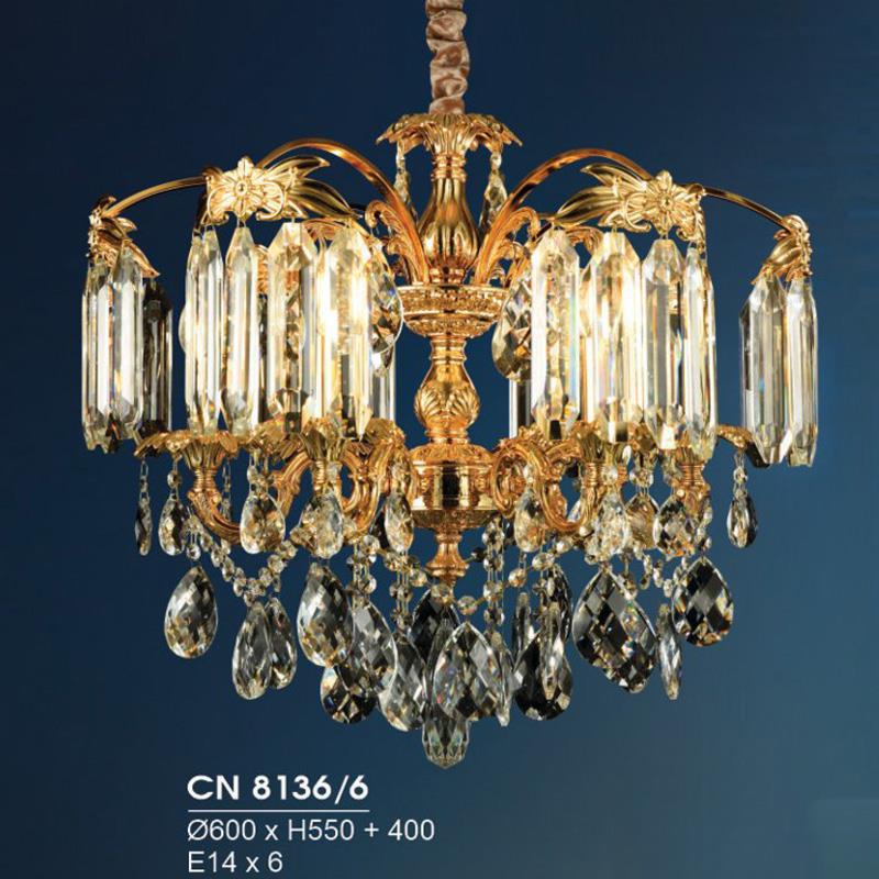 Đèn chùm nến Hufa Ø600*H550+400, E14*6