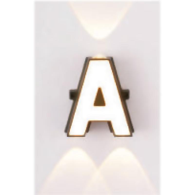 Đèn vách chữ cái alphabet ánh sáng vàng
