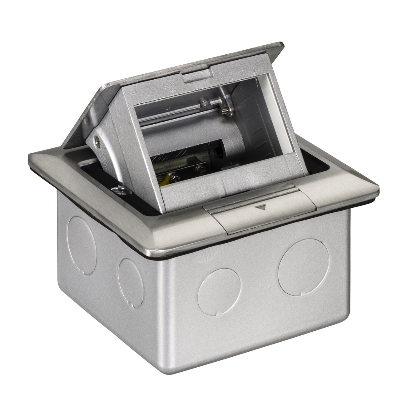 Ổ cắm âm sàn cho Concept có đế âm, màu nhũ bạc