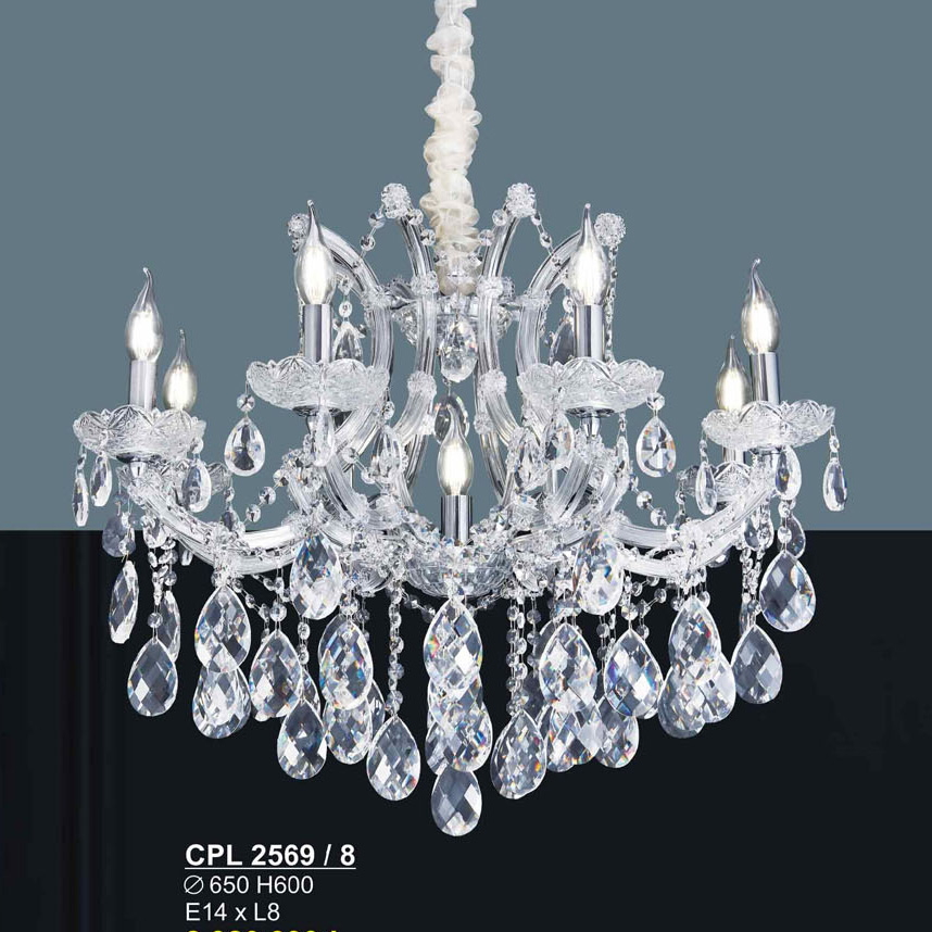 Đèn chùm pha lê SANO Ø650*H600 - E14*L8