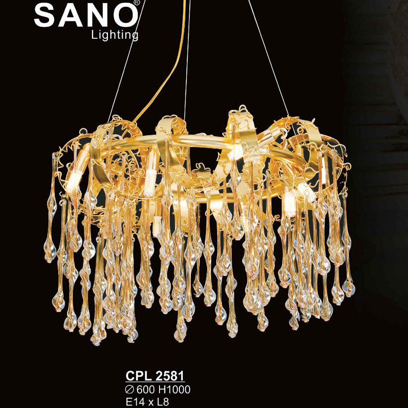 Đèn chùm pha lê SANO Ø600*H1000 - E14*L8