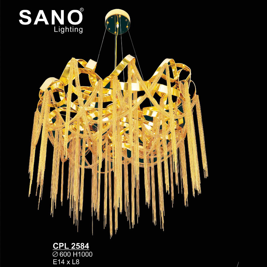 Đèn chùm pha lê SANO Ø600*H1000 - E14*L8