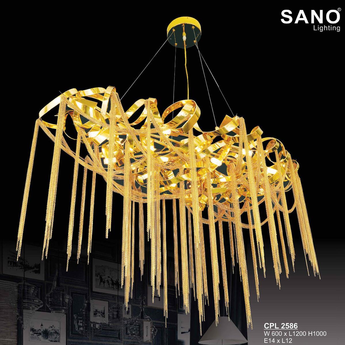 Đèn chùm pha lê SANO L1200*W600*H1000 - E14*L12