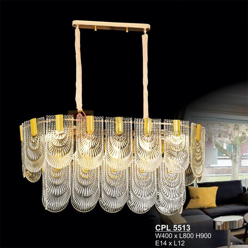 Đèn chùm Pha Lê Sano - E14*L12 - W400*L800*H900
