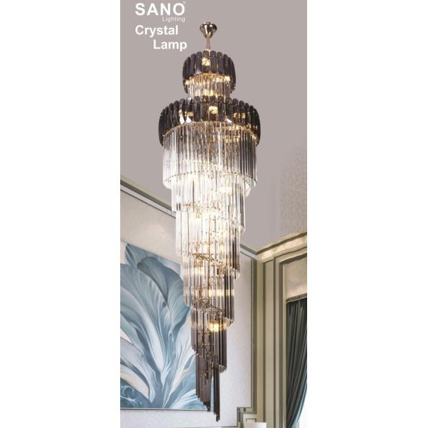 Đèn chùm pha lê Sano Ø500*H1800, E14*L20, thẻ pha lê K7