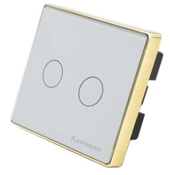 Công tắc đôi vuông cảm ứng chạm Wifi Kawasan CT2V-WIFI
