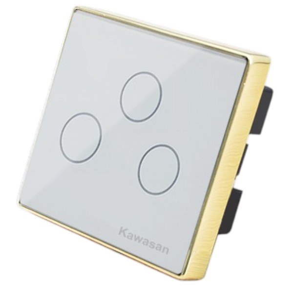 Công tắc ba vuông cảm ứng chạm Wifi Kawasan CT3V-WIFI