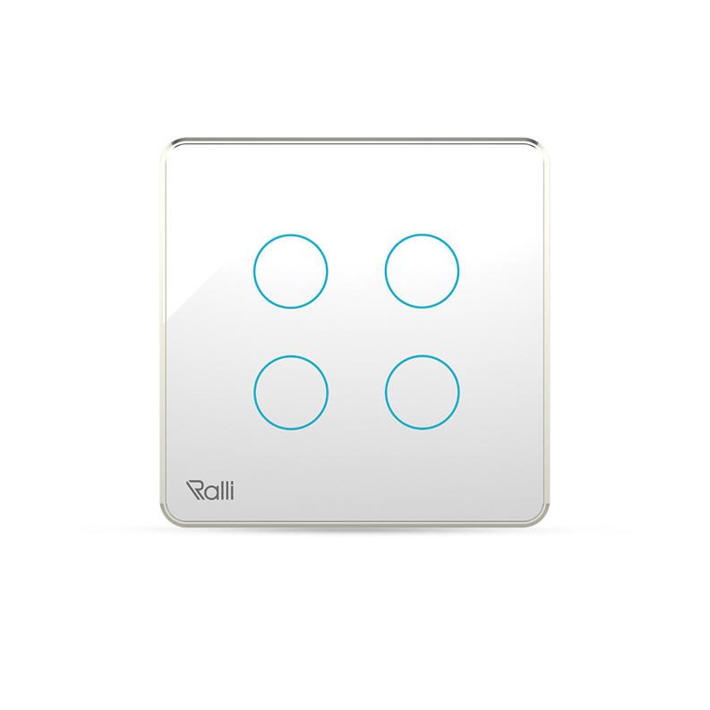 Công tắc cẳm ứng thông minh Bluetooth 4 nút bấm vuông CTCU.BLE V.04T MN