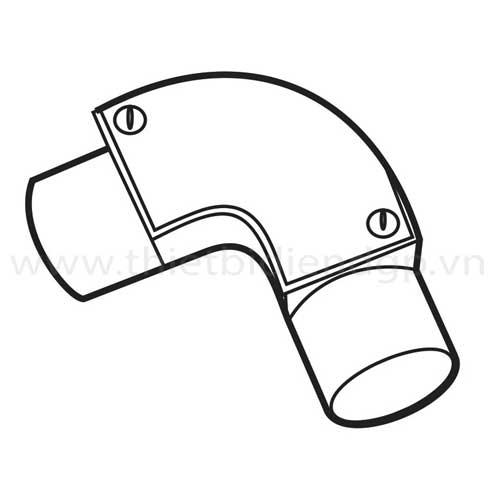 Cút chữ L có nắp Ø16-Ø32