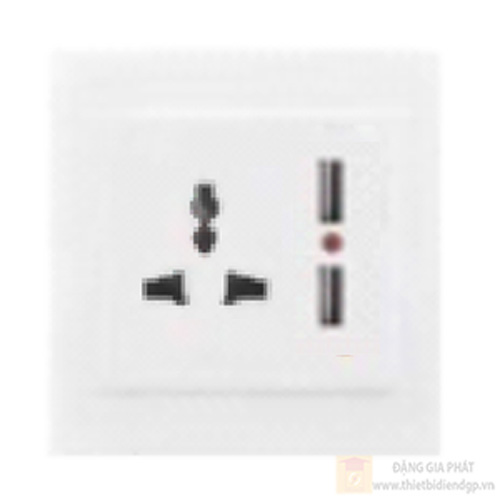Bộ ổ cắm đa năng + 2 USB duhal cổ điển K series