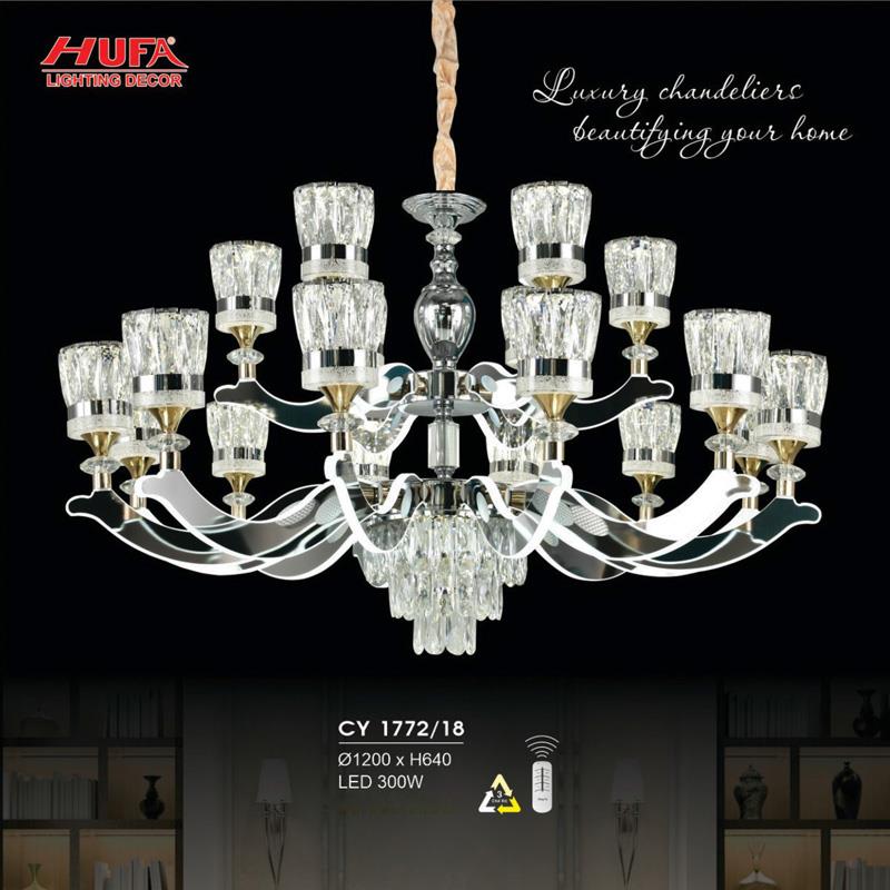 Đèn chùm Ý Hufa Ø1200*H640 - LED 300W, ánh sáng 3 chế độ