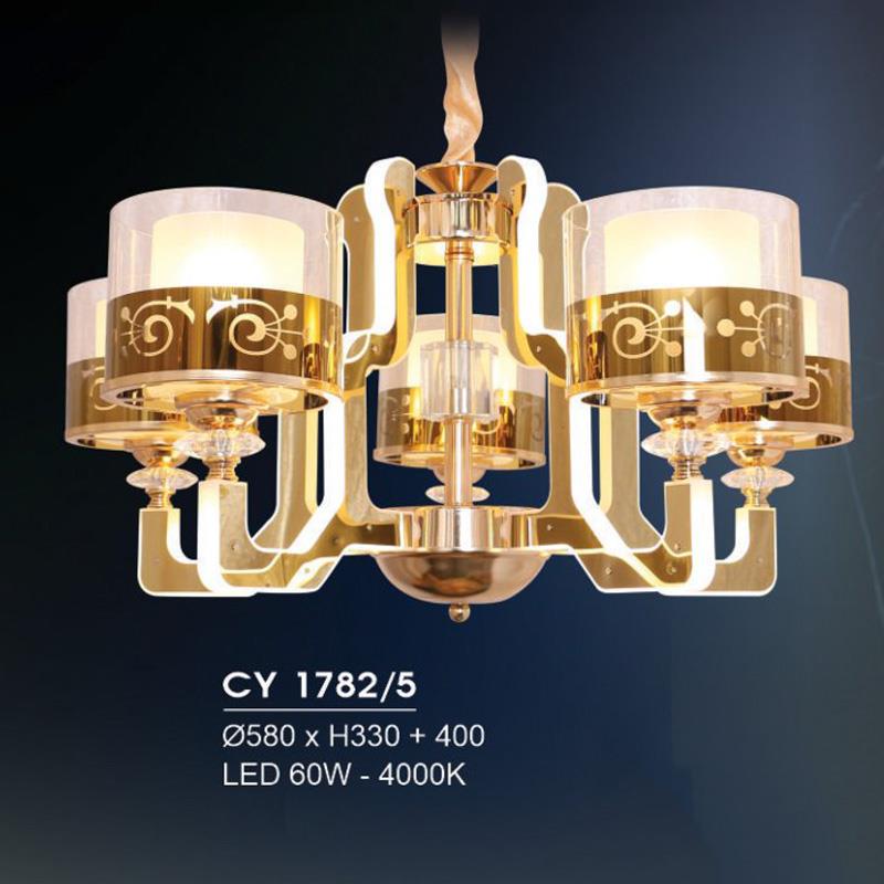 Đèn chùm Ý Hufa Ø580*H330 + 400 - LED 60W, ánh sáng vàng (4000K)