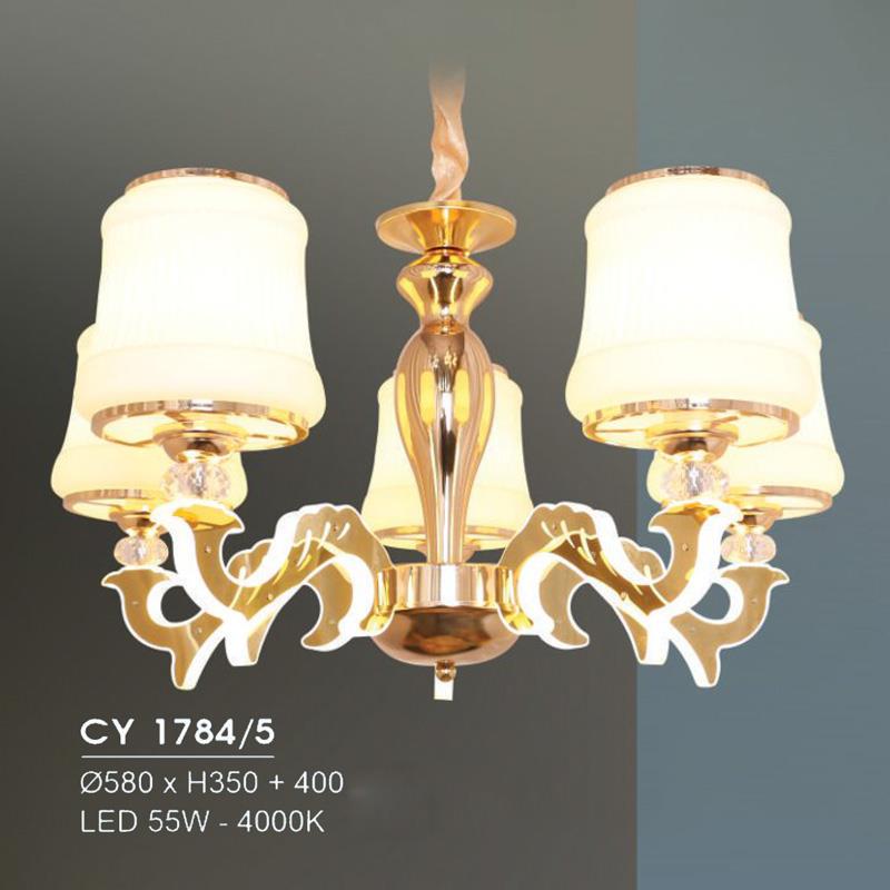 Đèn chùm Ý Hufa Ø580*H350 + 400 - LED 55W, ánh sáng vàng (4000K)