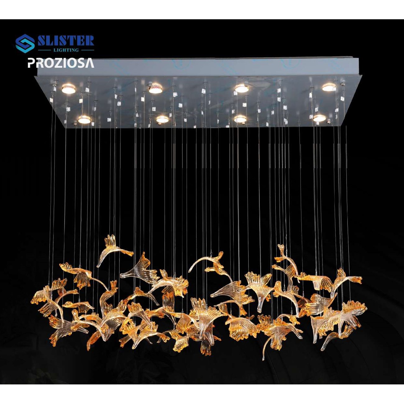 Đèn thả trang trí Slister WX-24 1200*600*H1000 45W