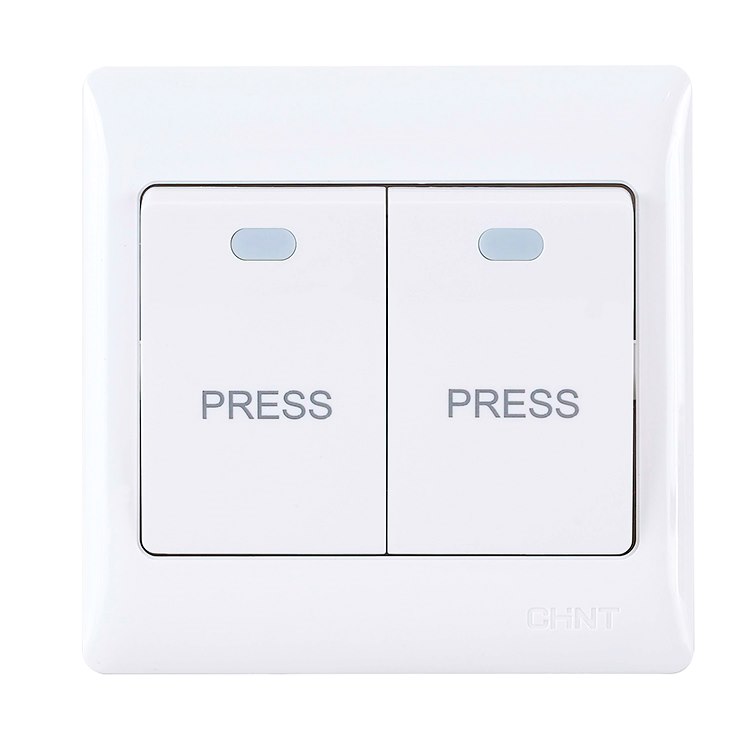 Bộ nút nhấn chuông cửa đôi CHINT NEW7-G30210 White 10A 250V