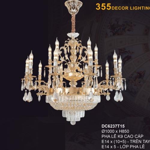 Đèn pha lê K9 cao cấp E14*(10+5) Trên Tay + E14*5 - Lớp Pha Lê