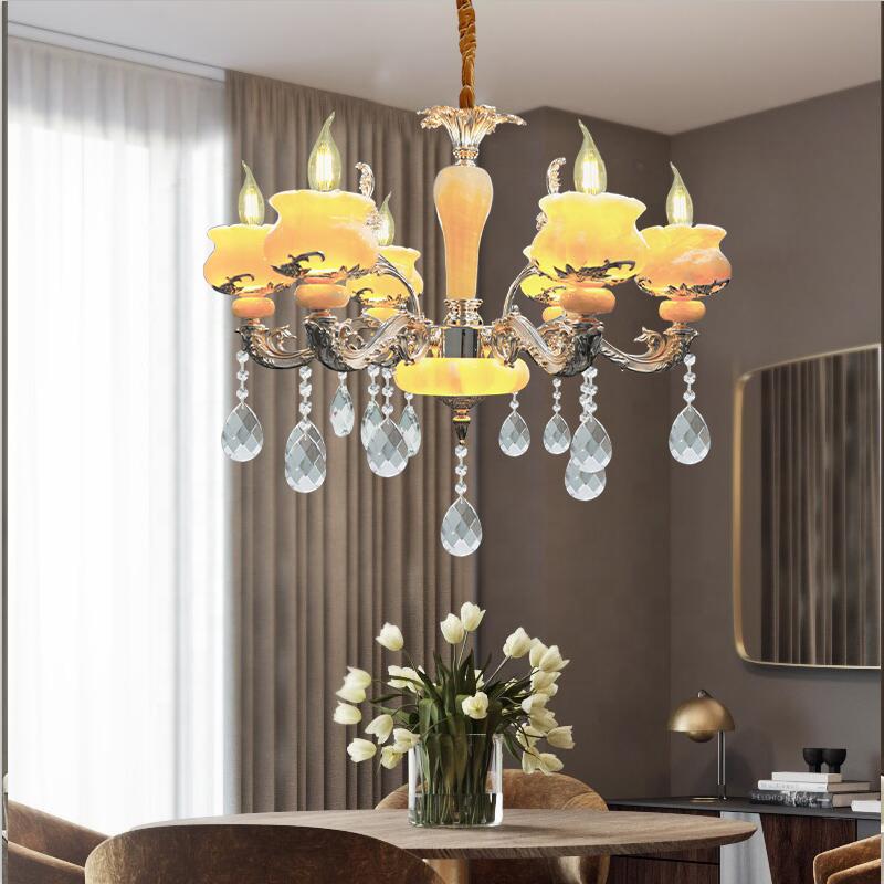 Đèn Chùm Chao đá cao cấp Ø700*H500, E14*6