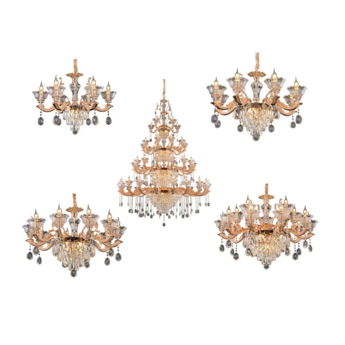 Đèn chùm pha lê nến 355 DECOR DC891