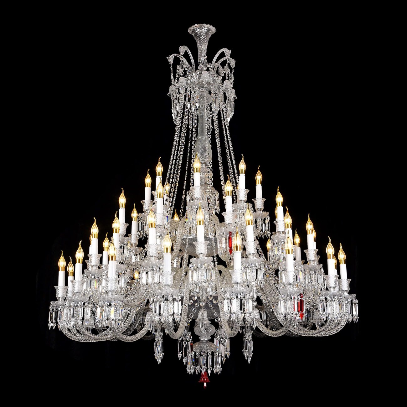 Đèn chùm pha lê nến 355 DECOR D1500*H1800 - E14*48