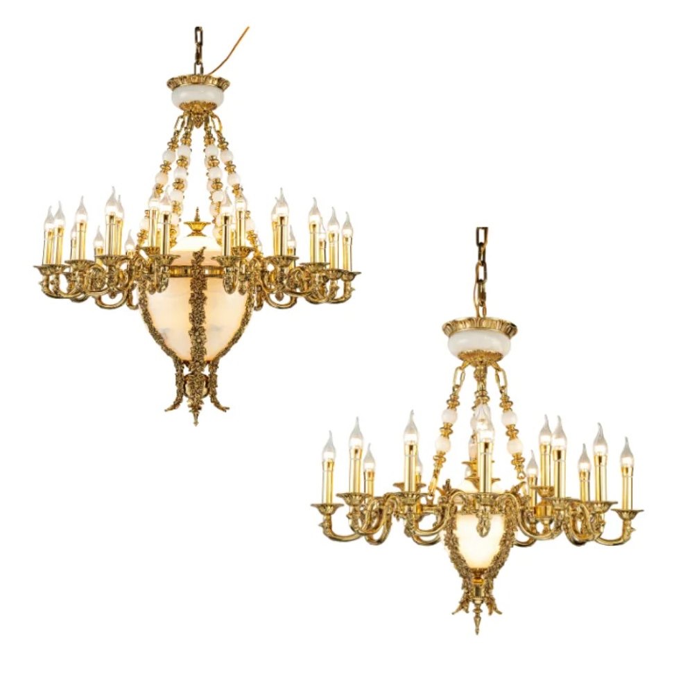 Đèn Chùm Đồng Nến 355 Decor DCD8121