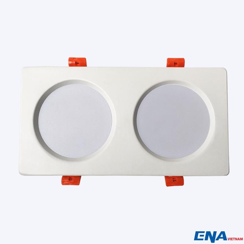 Đèn LED âm trần Downlight đôi vỏ trắng ENA-DTD2