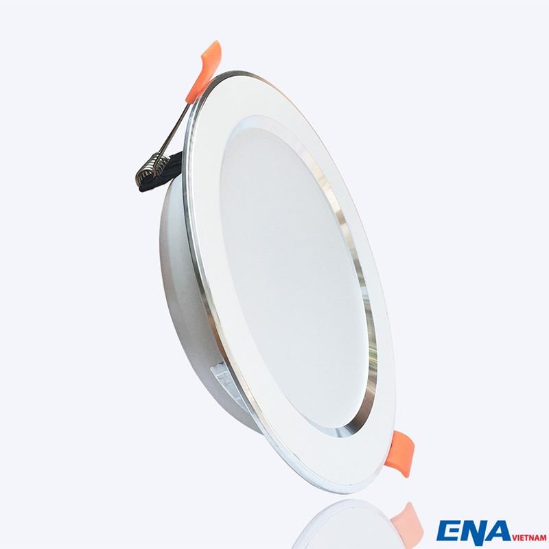 Đèn LED âm trần Downlight viền bạc ENA-DTF