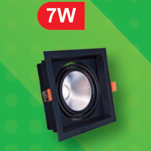 Đèn Led mắt ếch 8091 viền đen 7W