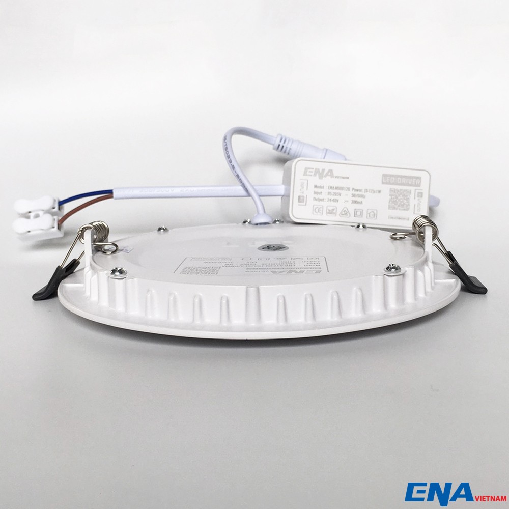 Đèn âm trần downlight tròn ENA-ATI viền bạc tiêu chuẩn
