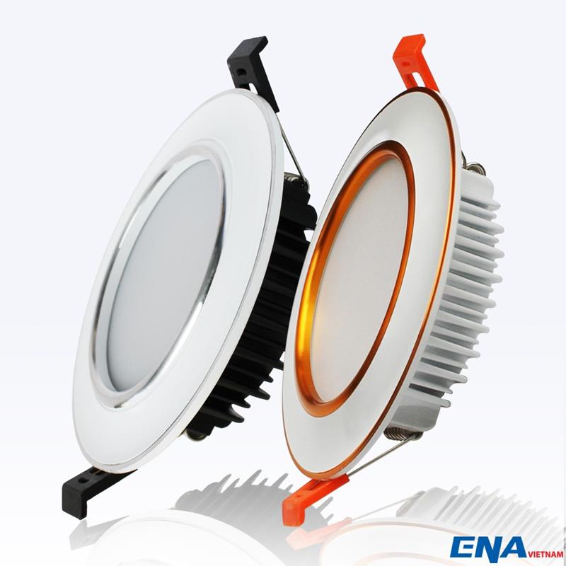 Đèn LED âm trần Downlight viền bạc ENA-DTM