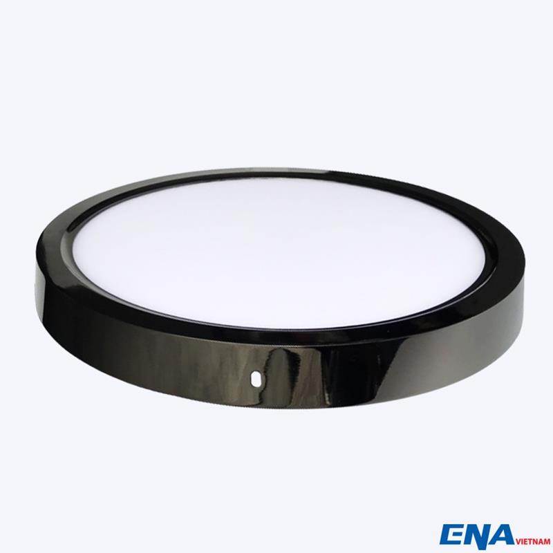 Đèn ốp trần tròn nano ENA-OTC vỏ đen tiêu chuẩn