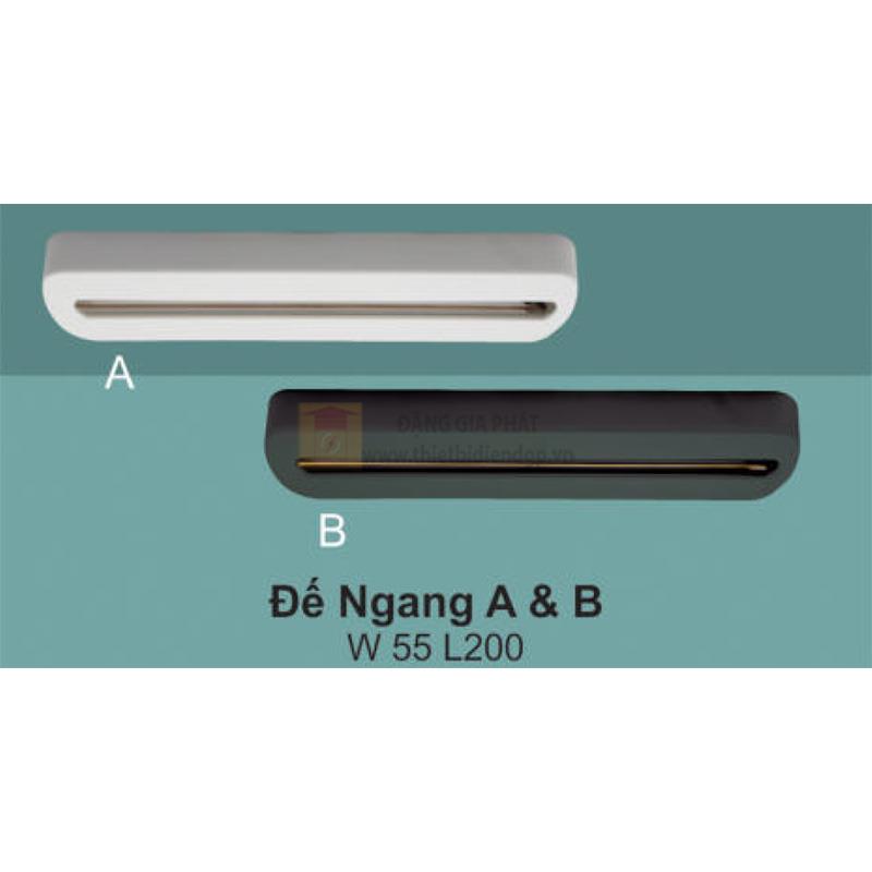 Phụ kiện đế ngang đèn chiếu điểm Trắng & Đen - L200*W55